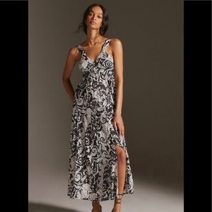 COPY - NWT ANTHROPOLOGIE V-NECK MAXI DRAMA DRESS. 1X plus